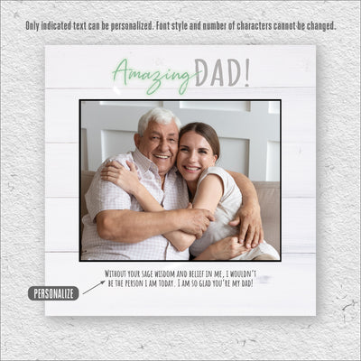 Amazing Dad | Personalized Dad Father's Day Birthday Print Wall Decor - Photo