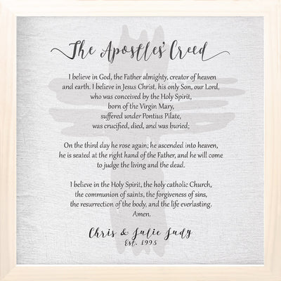 The Apostles' Creed | Modern Text Version, Print, Wall Decor