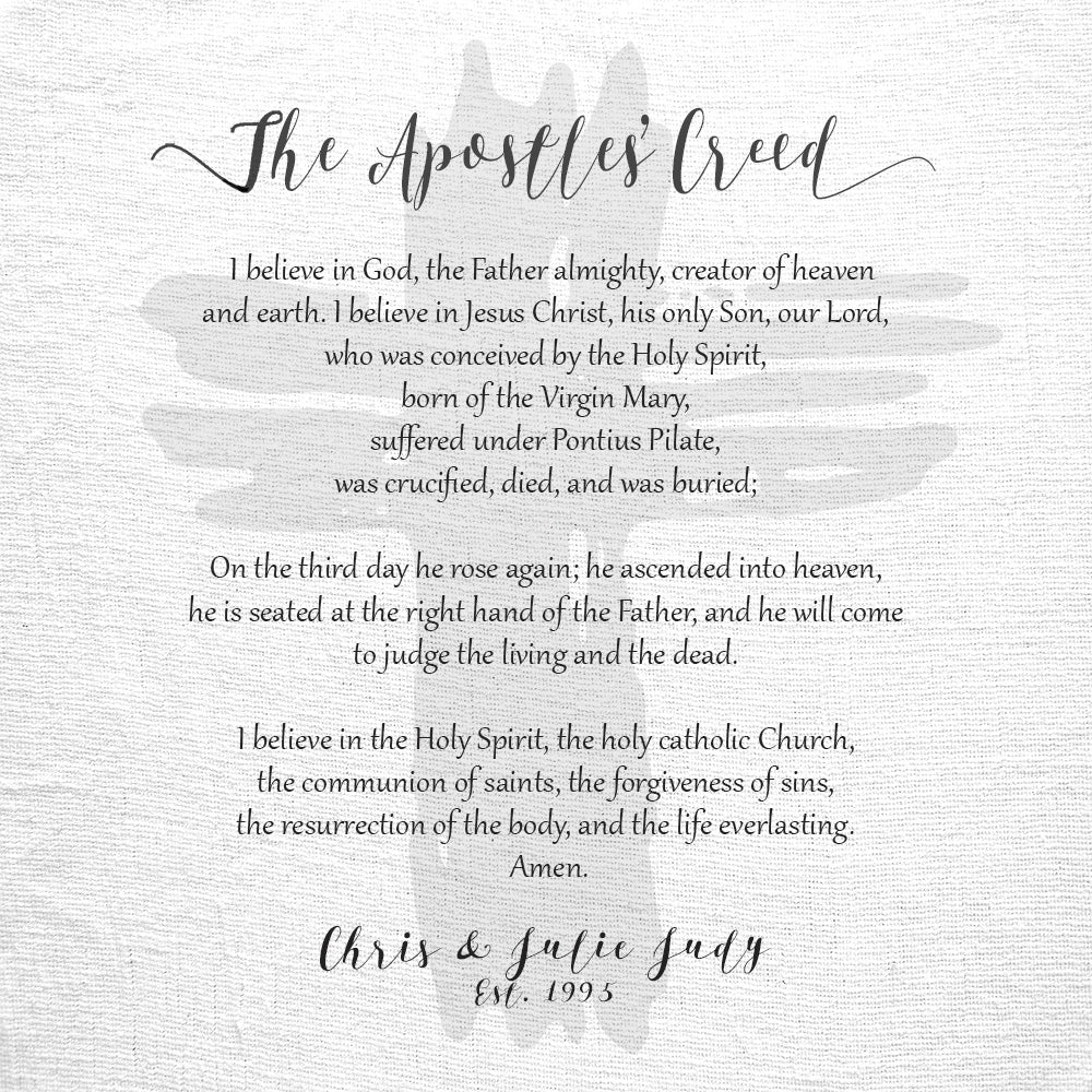 The Apostles' Creed | Modern Text Version, Print, Wall Decor