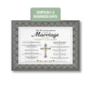 10 Commandments for Marriage | Personalized Marriage, Anniversary Framed Print - Style B Vintage