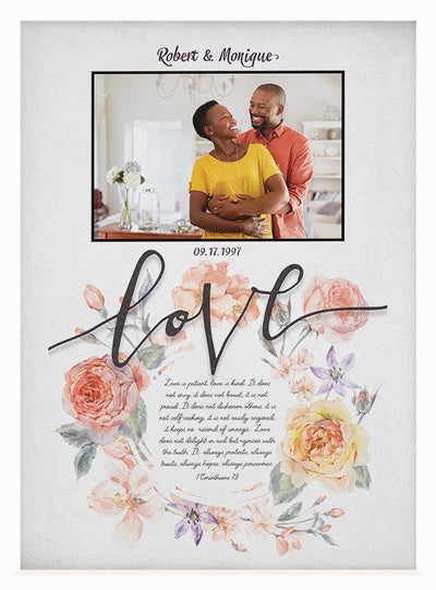 Love Is | Personalized Wedding, Anniversary, Love Gift, Print, Wall Decor - Photo