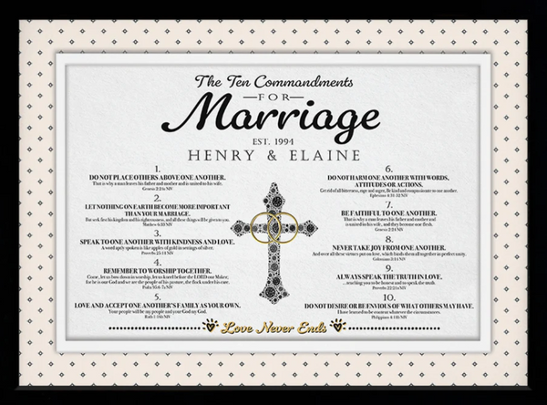 The Ten Commandments of Marriage