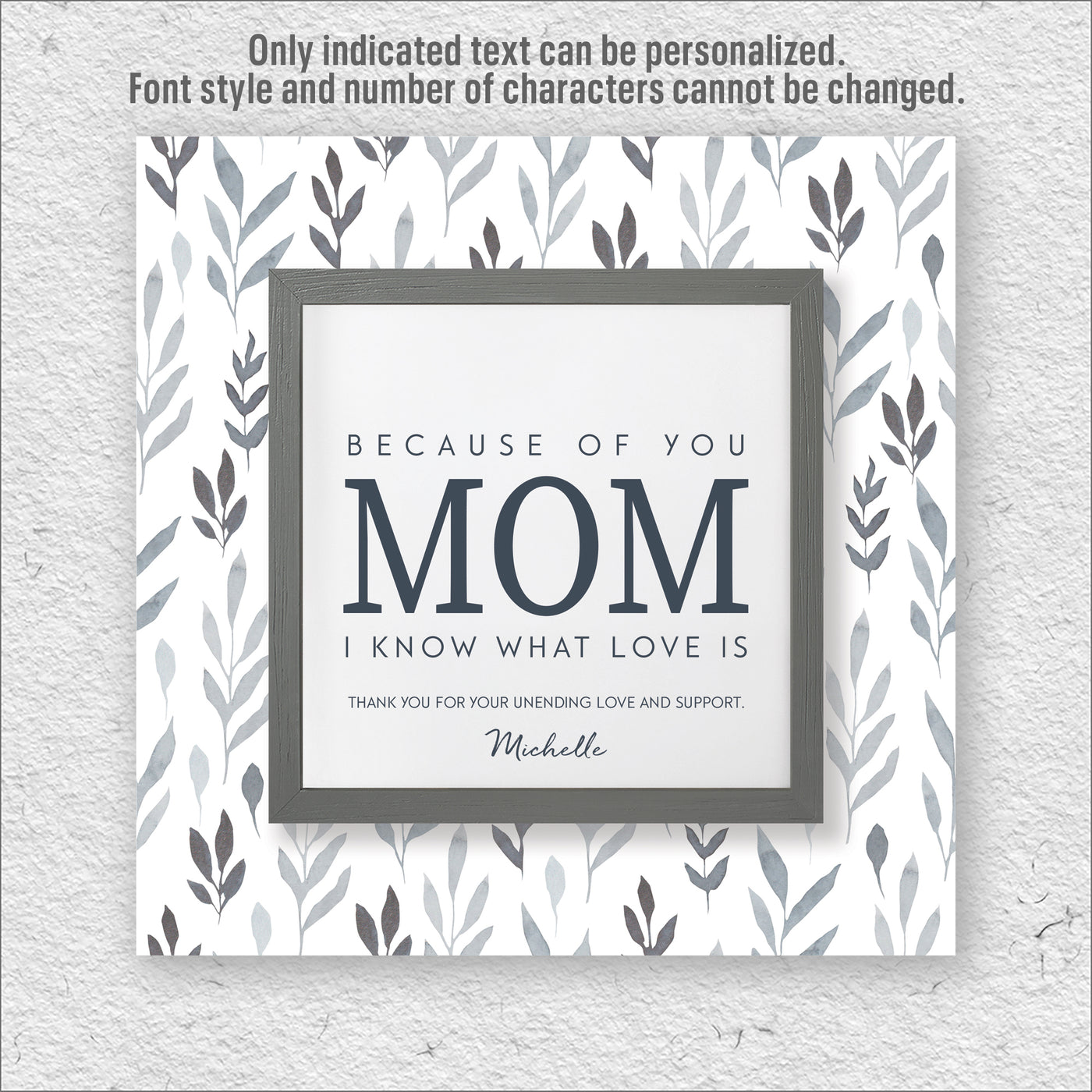 Mother's Day Birthday Personalized Print or Framed Print | Mom You Are Love