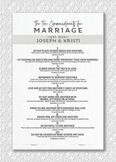 10 Commandments for Marriage