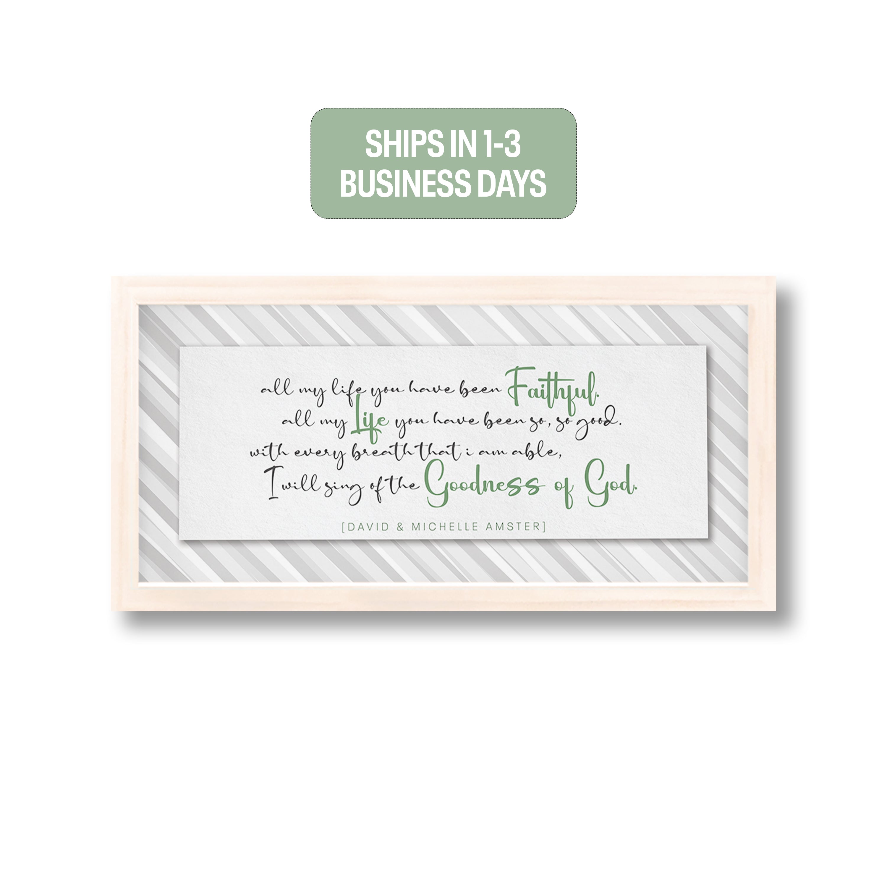 Goodness of God Framed Print | Script – ArtsyOlive