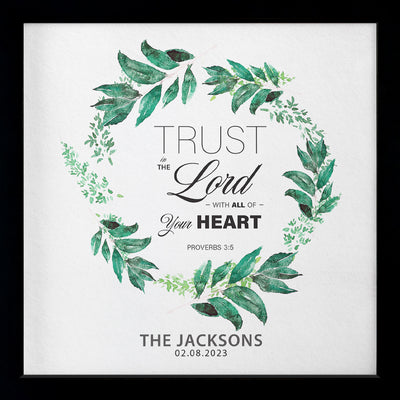 Trust in the Lord Proverbs 3:5 | Personalized Print or Framed Print Scripture
