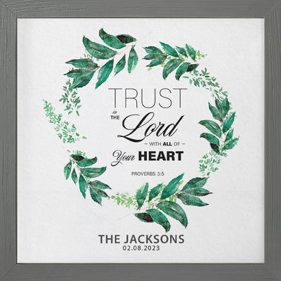 Trust in the Lord Proverbs 3:5 | Personalized Print or Framed Print Scripture