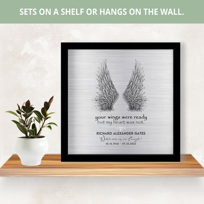 Your Wings | Personalized Memorial, Grief, Sympathy, Bereavement, Condolence,  Celebration of Life Gift Print or Framed Print | Style B