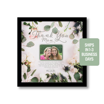 Thank You Mom | Personalized Mom Mother's Day Birthday Print or Framed Print | Photo