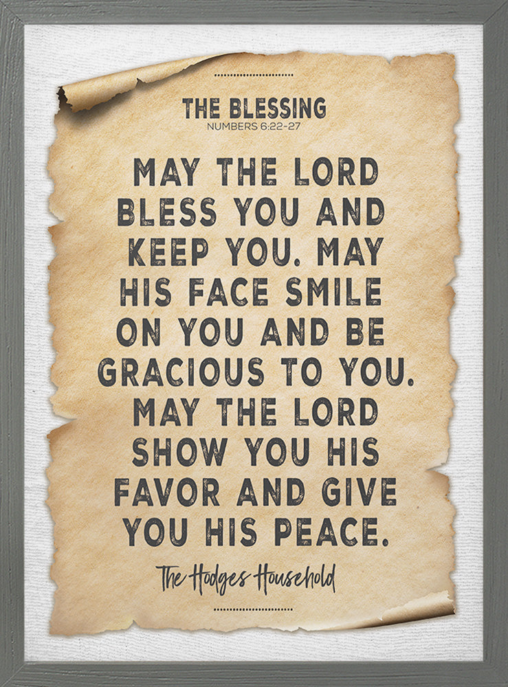 Aaronic Blessing Parchment Scripture ArtsyOlive