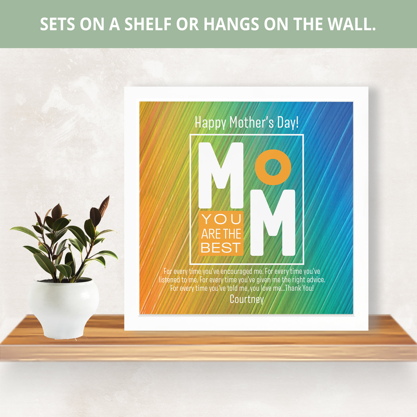 Mother's Day Birthday Personalized Print or Framed Print | You Are The Best
