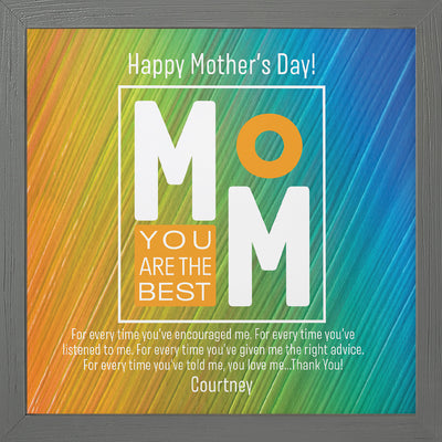 Mother's Day Birthday Personalized Print or Framed Print | You Are The Best
