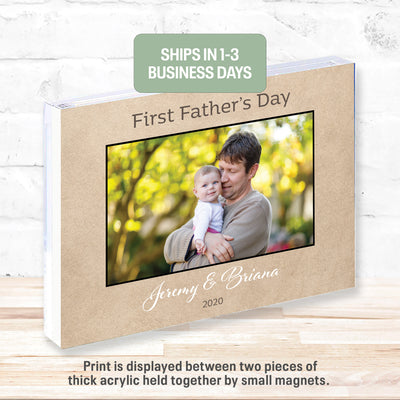 First Father's Day | Personalized Dad Father's Day Birthday - Acrylic Frame