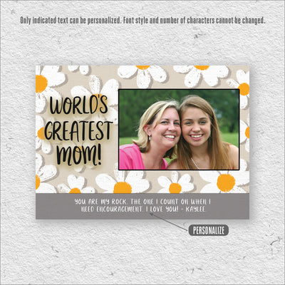 World's Greatest Mom | Personalized Mom Mother's Day Birthday - Daisy Acrylic Frame