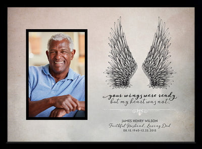 Your Wings | Personalized Memorial, Grief, Sympathy, Bereavement, Condolence, Celebration of Life Gift Print or Framed Print | Photo Style I