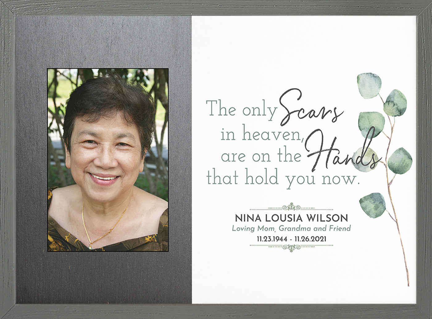 Scars in Heaven | Personalized Memorial, Grief, Sympathy, Bereavement, Condolence, Funeral Gift, Print, Wall Decor - Floral Photo
