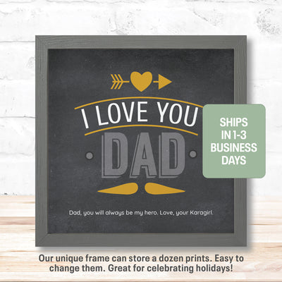 I Love You Dad | Personalized Dad Father's Day Birthday Print, Wall Decor