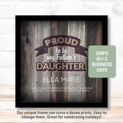 Proud Daughter | Personalized Dad Father's Day Birthday Print, Wall Decor
