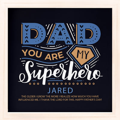 Dad Superhero | Personalized Dad Father's Day Birthday Print, Wall Decor