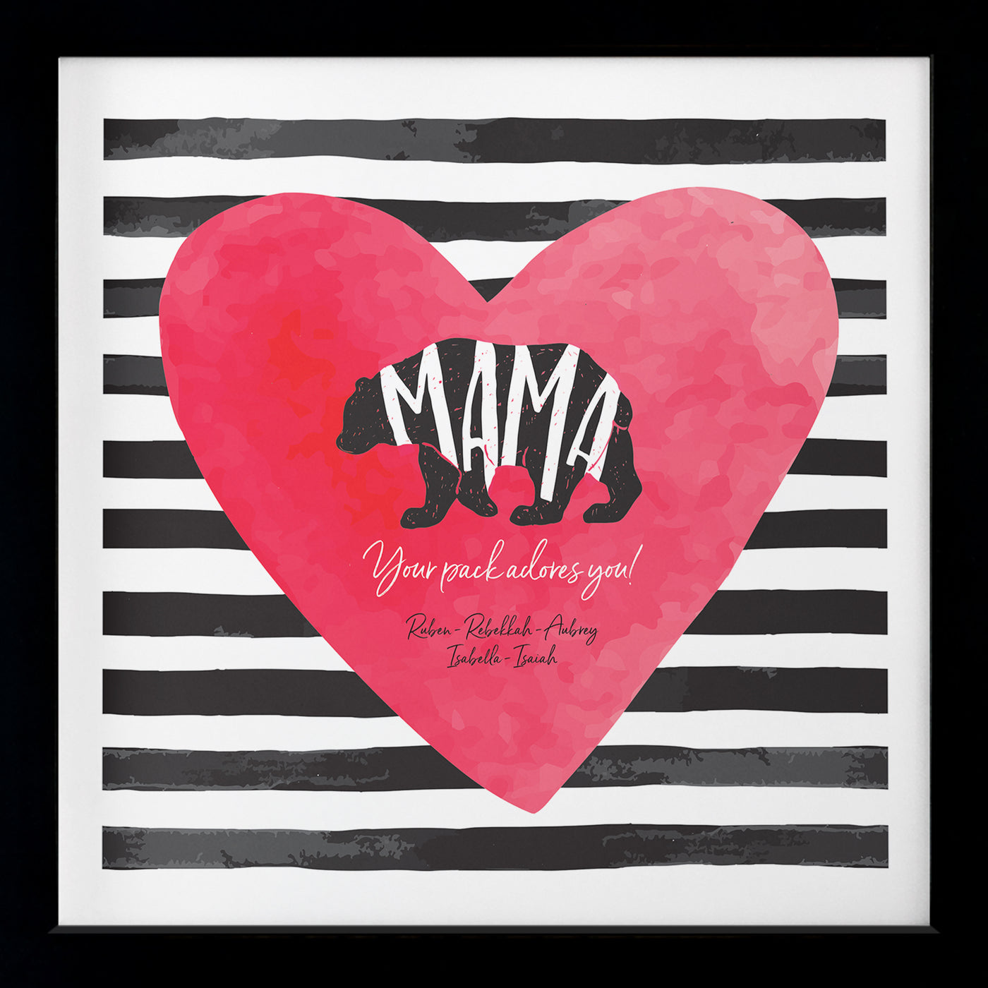Mama Bear | Personalized Mom Mother's Day Birthday Print, Wall Decor