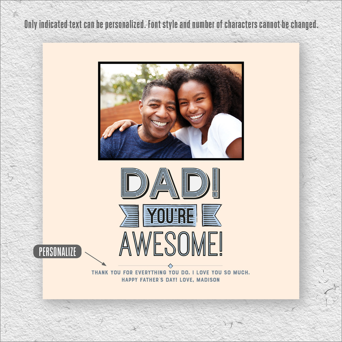 Awesome Dad | Personalized Dad Father's Day Birthday Print, Wall Decor - Photo