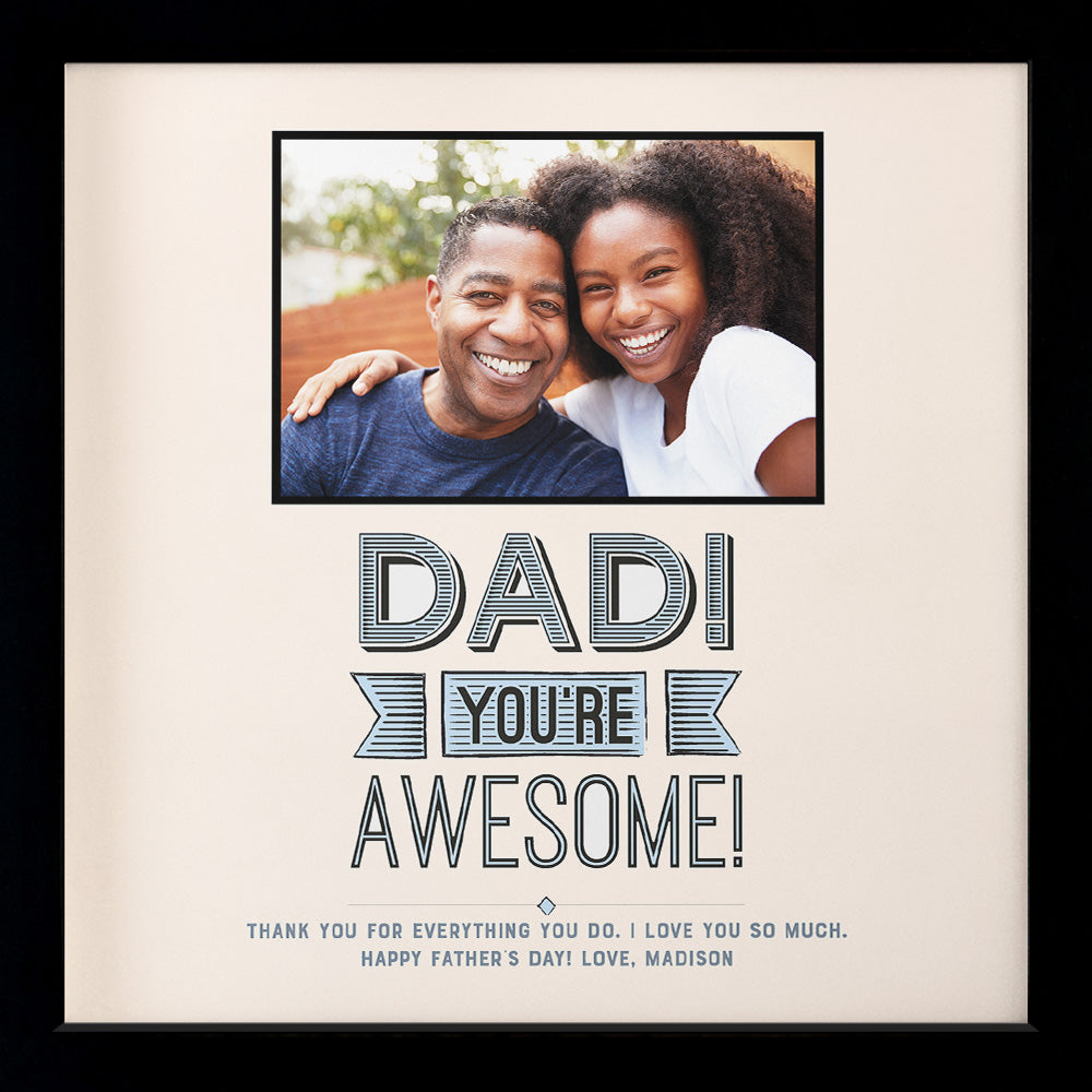 Awesome Dad | Personalized Dad Father's Day Birthday Print, Wall Decor - Photo