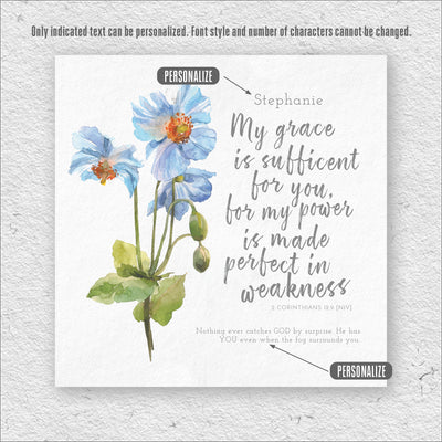 Grace Encouragement | Personalized Print, Wall Decor - Floral