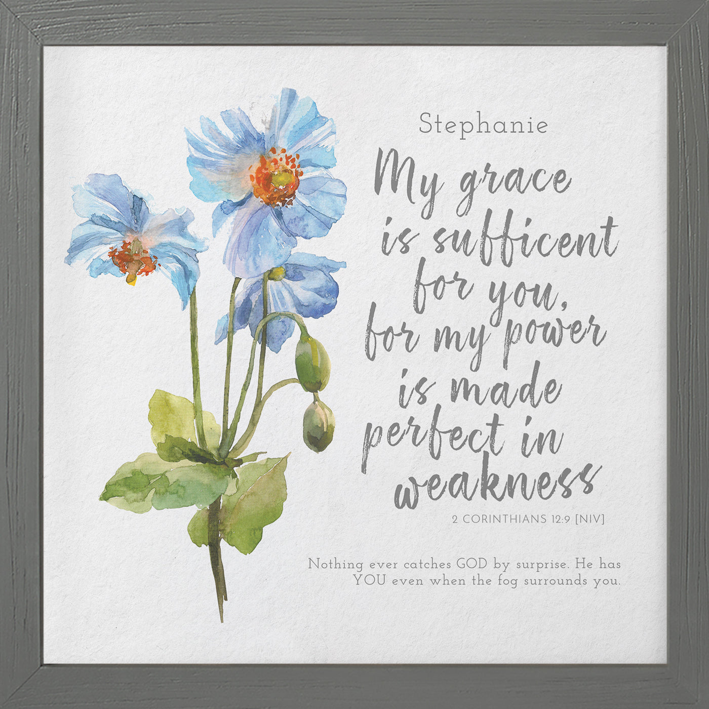 Grace Encouragement | Personalized Print, Wall Decor - Floral