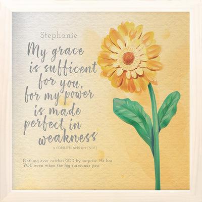 Grace Encouragement | Personalized Print, Wall Decor - Daisy