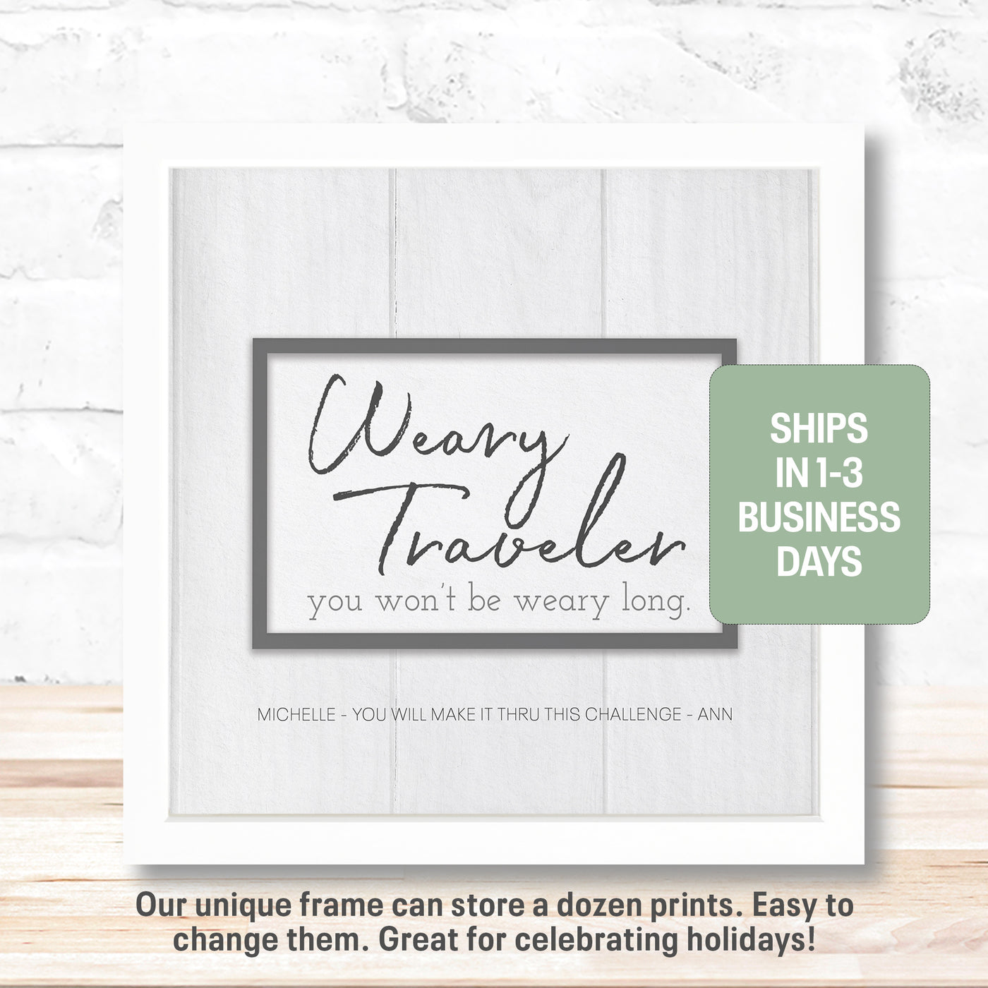 Weary Traveler | Friend, Encouragement, Cancer, Sickness, Personalized Print, Wall Decor - Wood