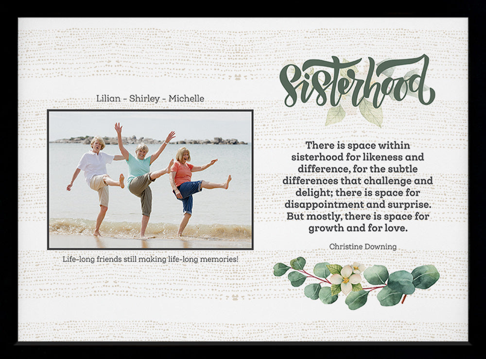 Sisterhood Friends | Personalized Friendship, Print, Wall Decor - Photo