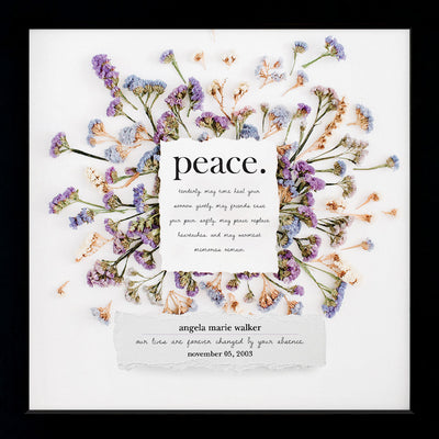 Peace | Personalized Memorial, Grief, Sympathy, Bereavement, Condolence, Funeral, Celebration of Life Gift, Wall Decor
