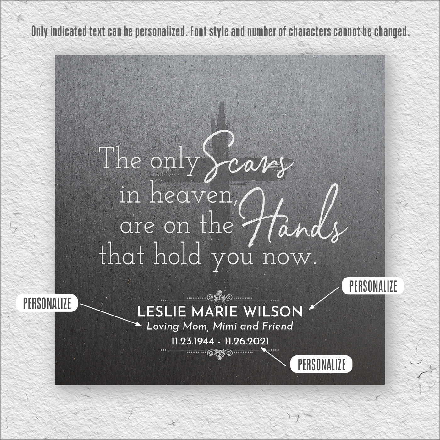 Scars in Heaven | Personalized Memorial, Grief, Sympathy, Bereavement, Condolence, Funeral Gift, Print, Wall Decor