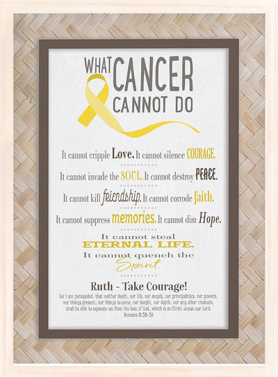 What Cancer Cannot Do | Personalized Cancer Encouragement Print, Wall Decor - Yellow Ribbon