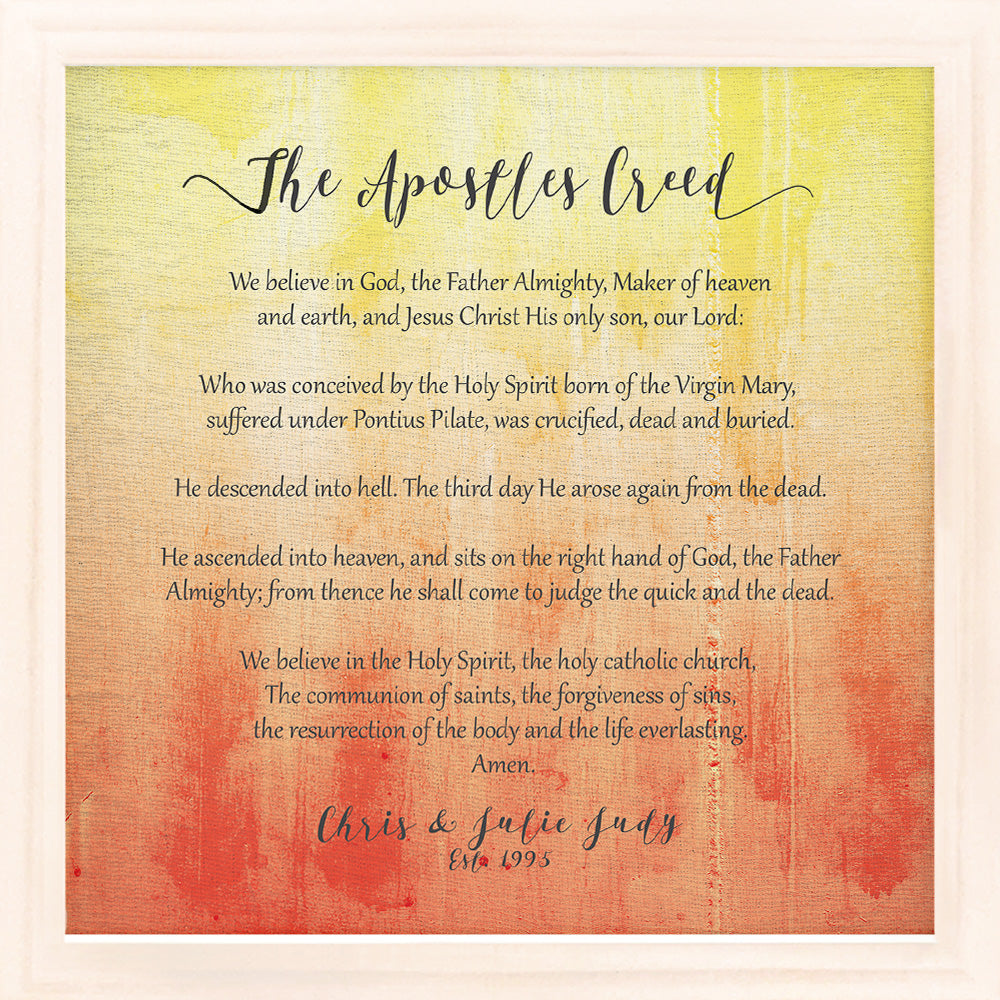 The Apostles' Creed | Traditional Text Version, Print, Wall Decor