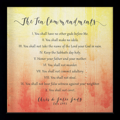 The Ten Commandments | Scripture Print, Wall Decor
