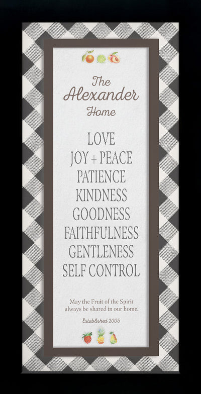 The Fruit of the Spirit | Scripture Print, Wall Decor - Plaid