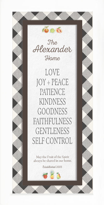 The Fruit of the Spirit | Scripture Print, Wall Decor - Plaid