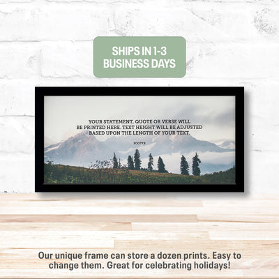 Your Text Template | Custom Quote, Poem, Verse Print, Wall Decor - Style TA Mountain