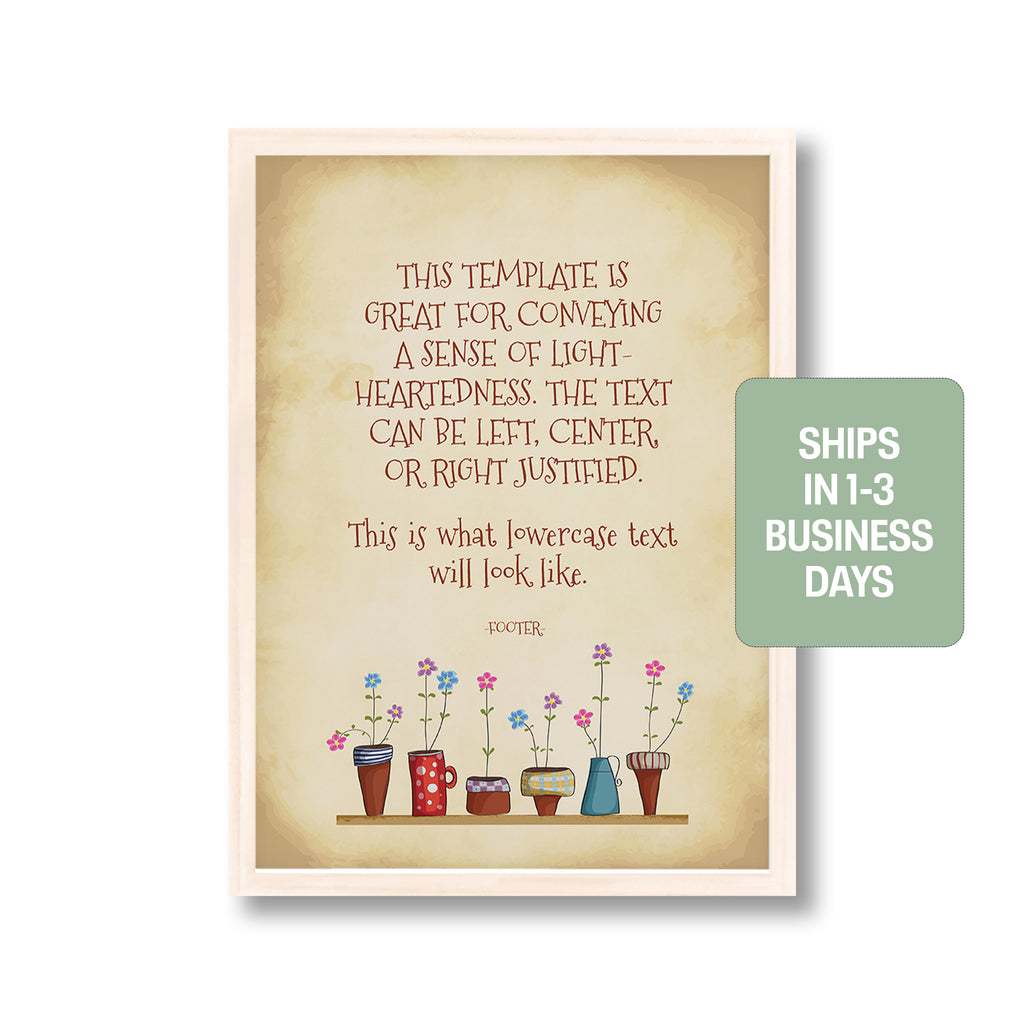 Custom Quote Print Style H | Personalized Sign or Print, Custom Poster, Any Text, Any Verse, Any Poem