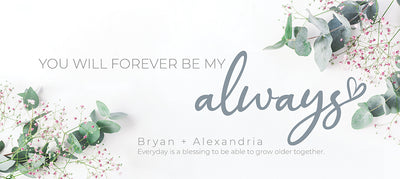Forever My Always I Personalized Anniversary, Love Gift, Print, Wall Decor