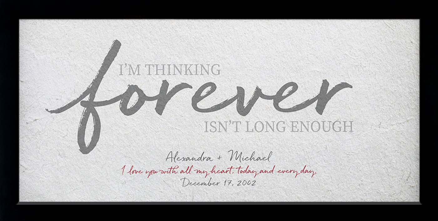 Forever Isn't Long Enough | Personalized Anniversary, Love Gift, Print, Wall Decor
