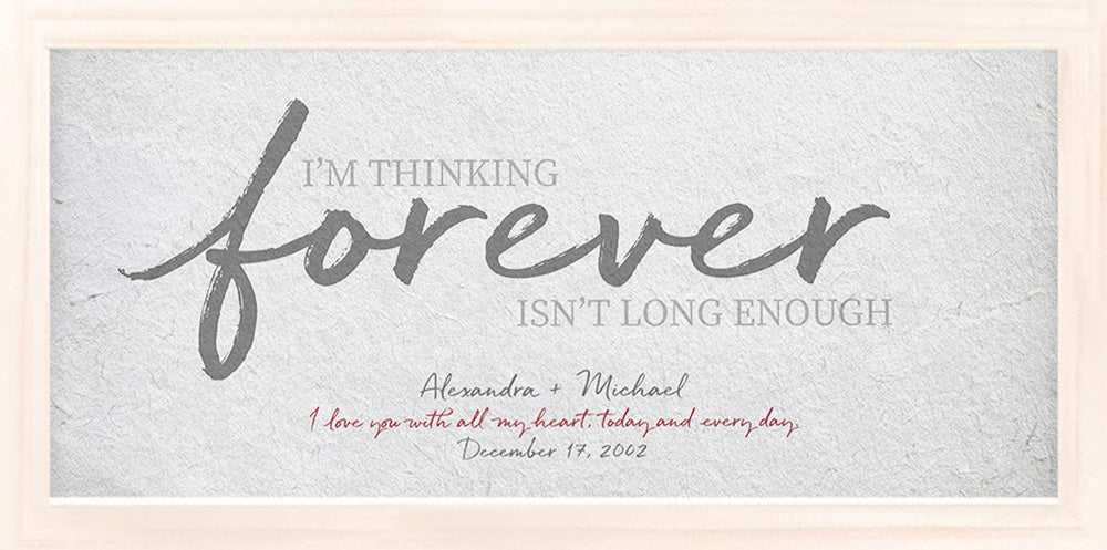 Forever Isn't Long Enough | Personalized Anniversary, Love Gift, Print, Wall Decor