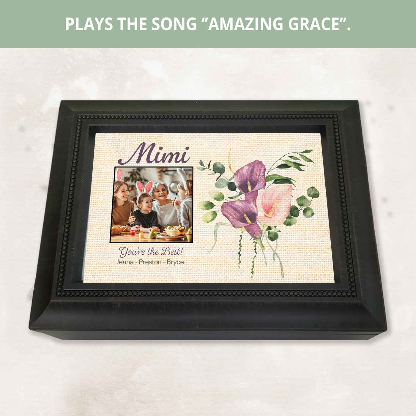 Grandma | Personalized Music Box - Lily Photo