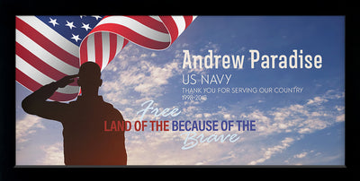 Military Salute | Personalized Active Military, Retired Military, Print, Wall Decor