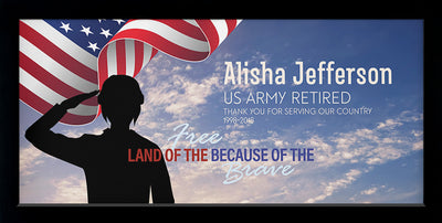 Military Salute | Personalized Active Military, Retired Military, Print, Wall Decor