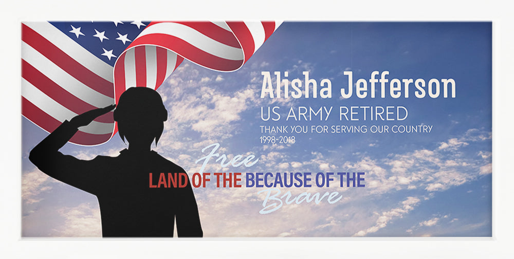 Military Salute | Personalized Active Military, Retired Military, Print, Wall Decor