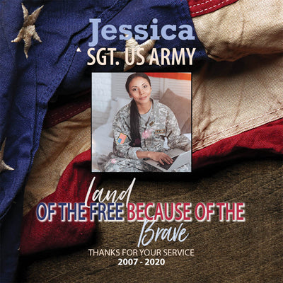 Land of the Free | Personalized Active Military, Retired Military Print, Wall Decor - Photo