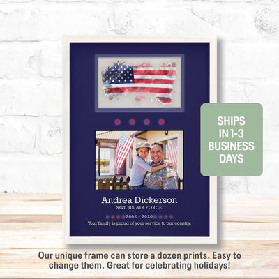 Old Glory | Personalized Active Military, Retired Military, Print, Wall Decor - Photo