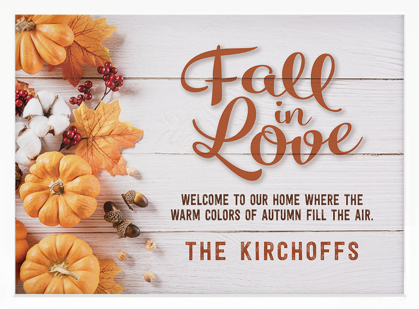 Fall In Love | Personalized Thanksgiving, Autumn Print, Wall Decor